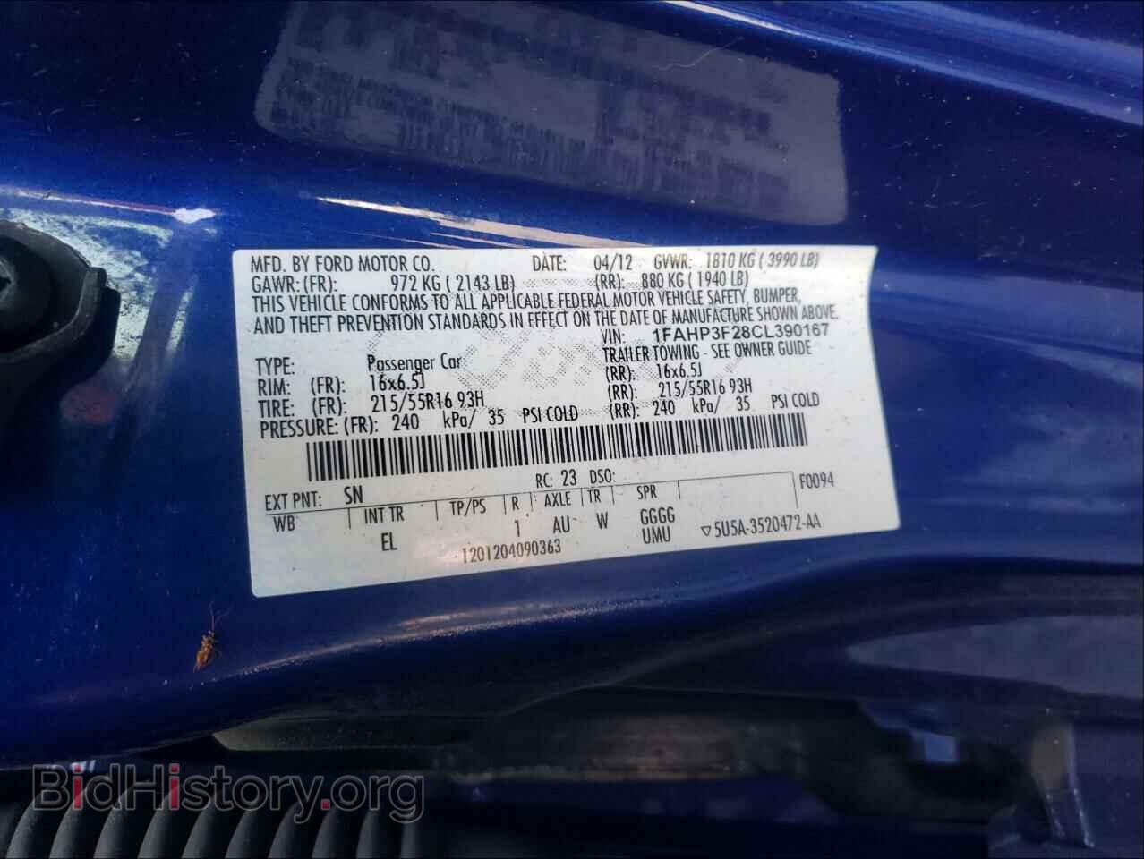 2012 FORD FOCUS - VIN: 1FAHP3F28CL390167 - Photo 10