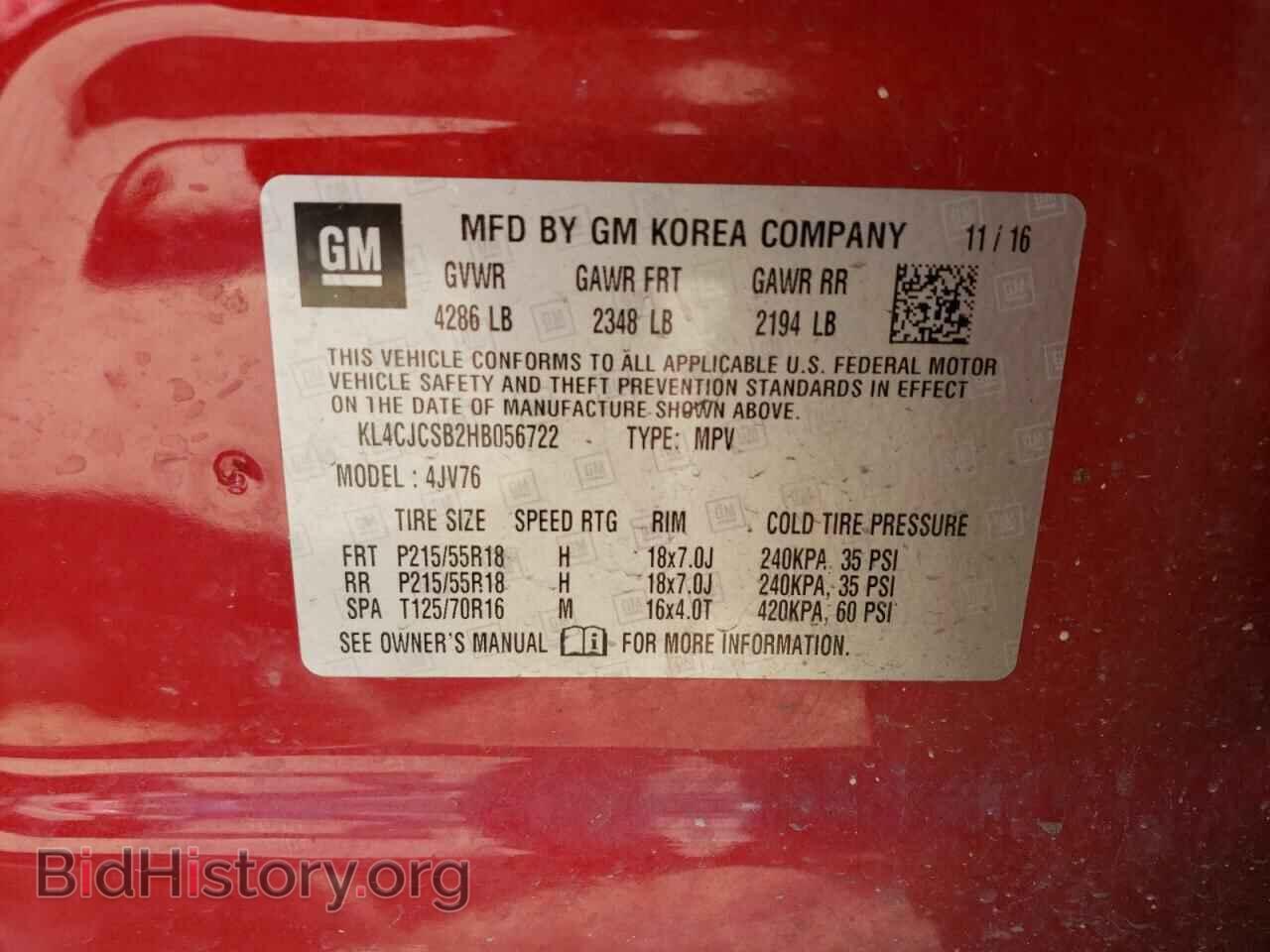 2017 BUICK ENCORE - VIN: KL4CJCSB2HB056722 - Photo 10
