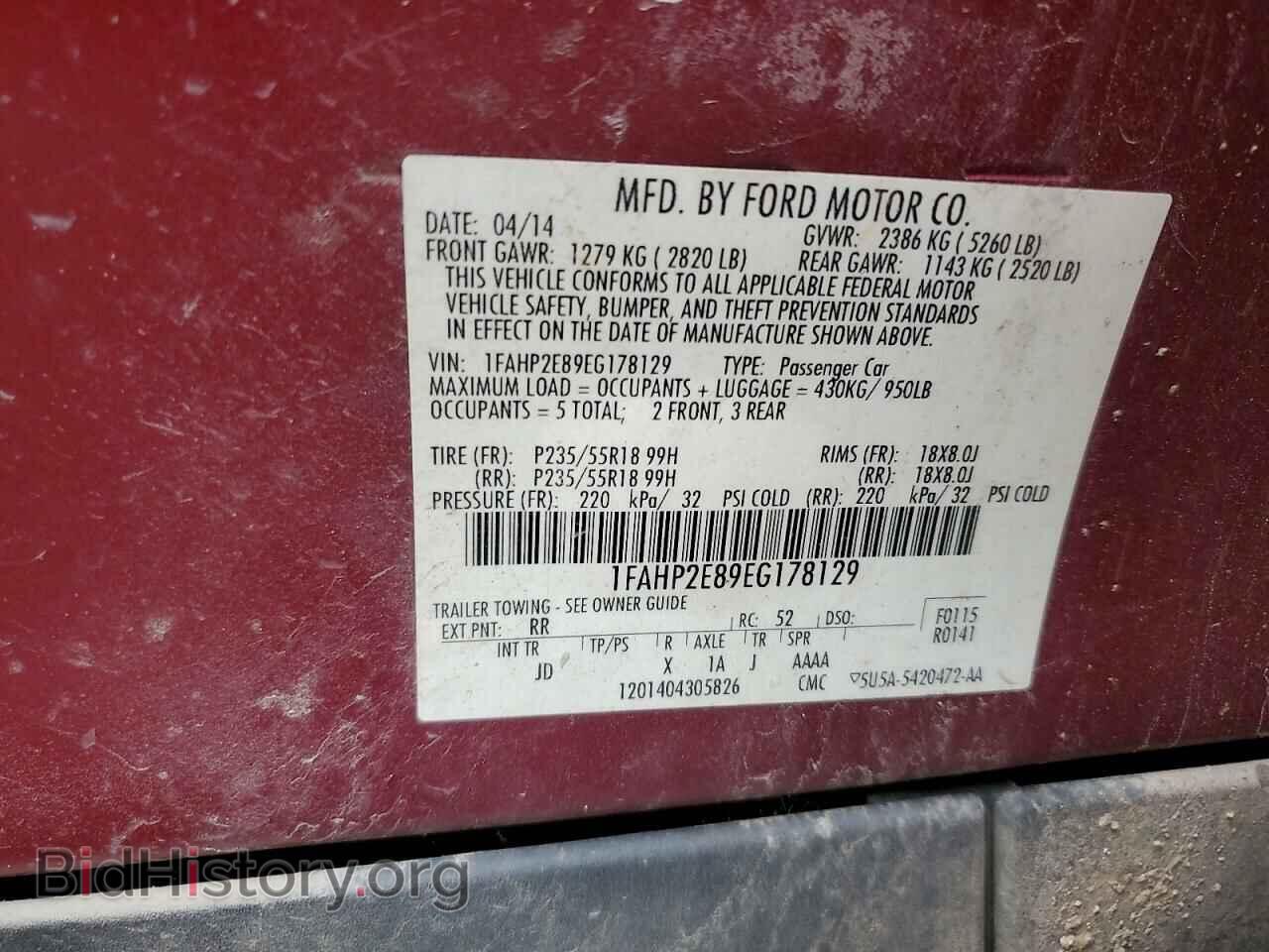 2014 FORD TAURUS - VIN: 1FAHP2E89EG178129 - Photo 12