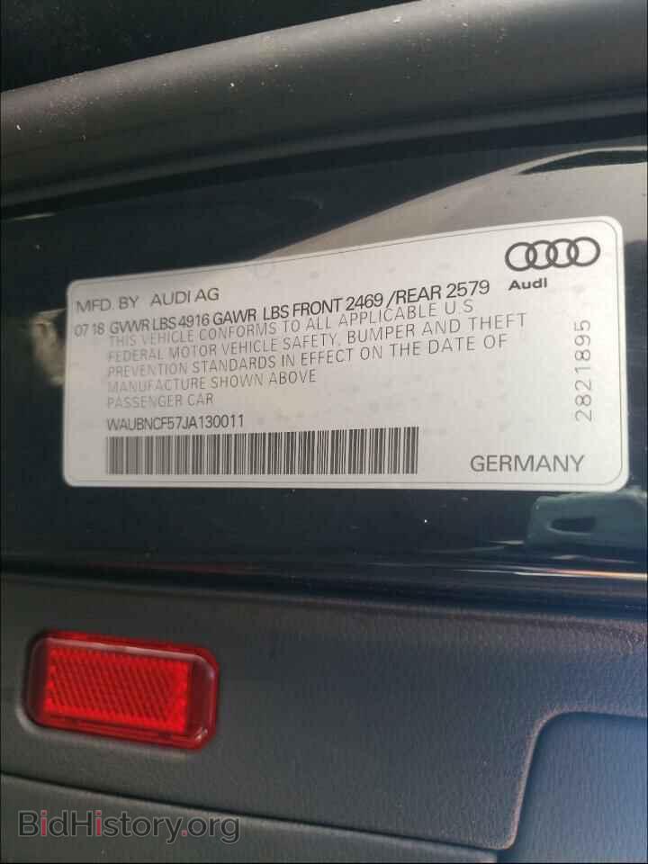 2018 AUDI A5 - VIN: WAUBNCF57JA130011 - Фото 10