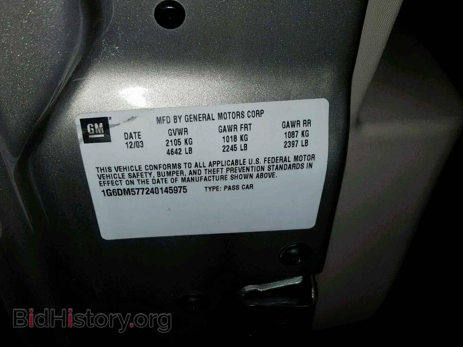 2004 CADILLAC CTS - VIN: 1G6DM577240145975 - Photo 10