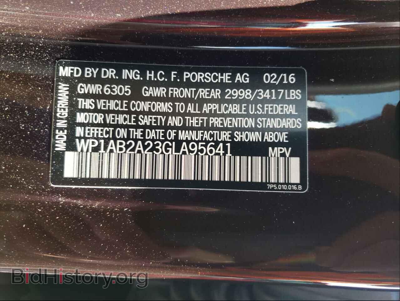 2016 PORSCHE CAYENNE - VIN: WP1AB2A23GLA95641 - Фото 10