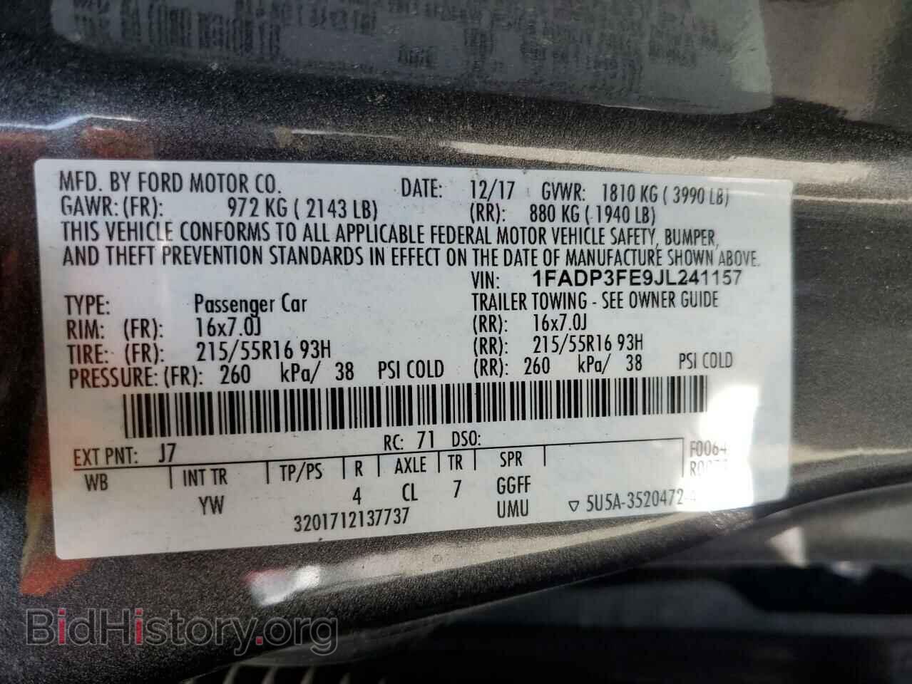 2018 FORD FOCUS - VIN: 1FADP3FE9JL241157 - Фото 12