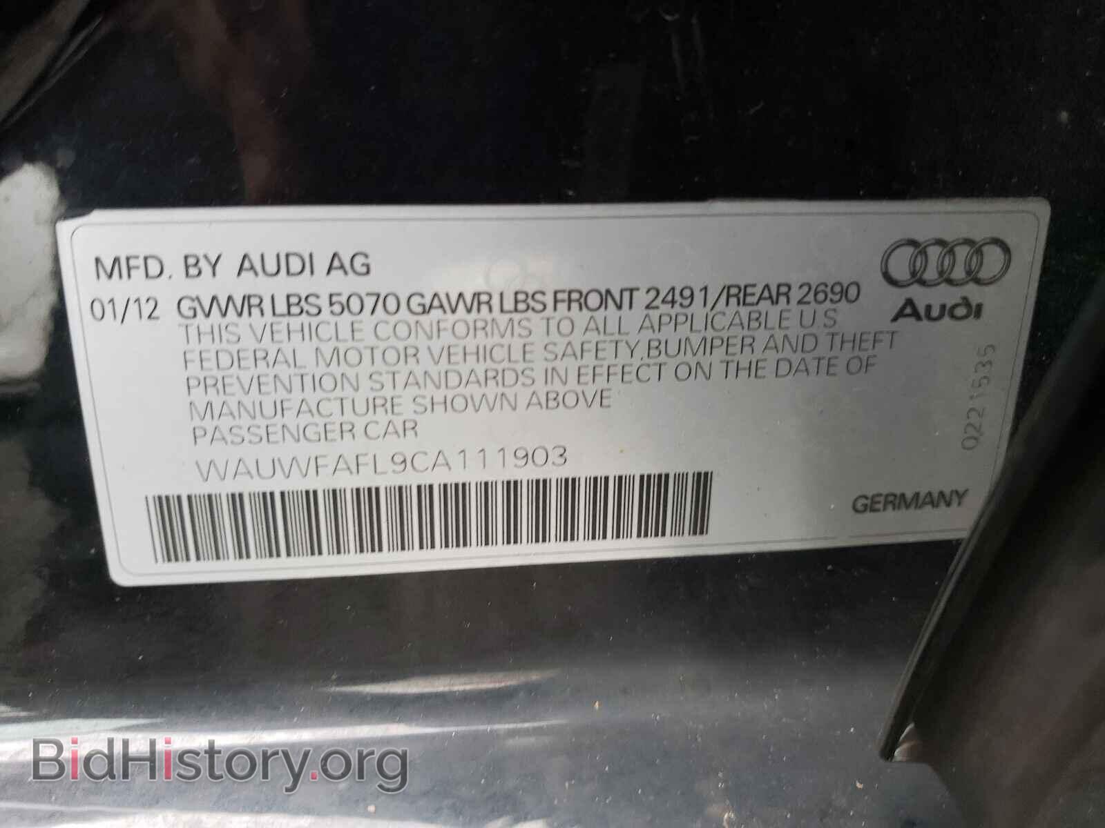 2012 AUDI A4 - VIN: WAUWFAFL9CA111903 - Photo 10
