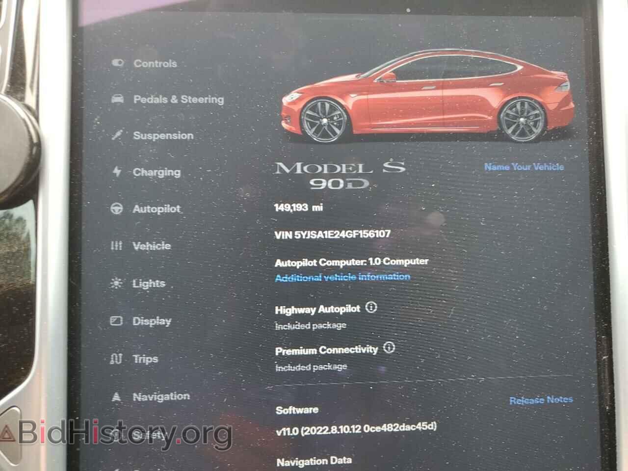 2016 TESLA MODEL S - VIN: 5YJSA1E24GF156107 - Photo 9
