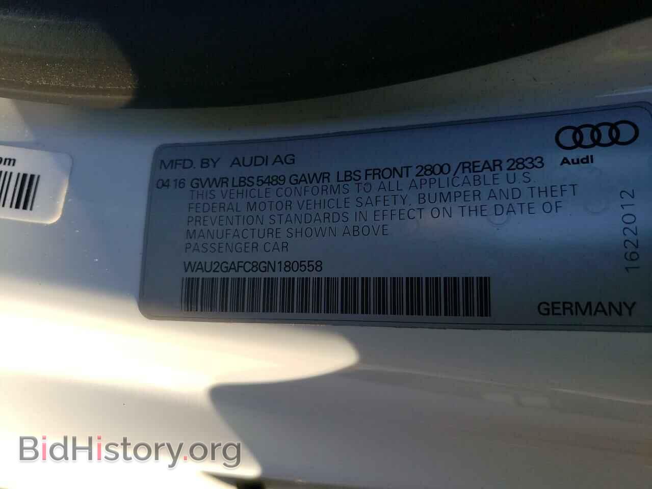 2016 AUDI A7 - VIN: WAU2GAFC8GN180558 - Фото 10