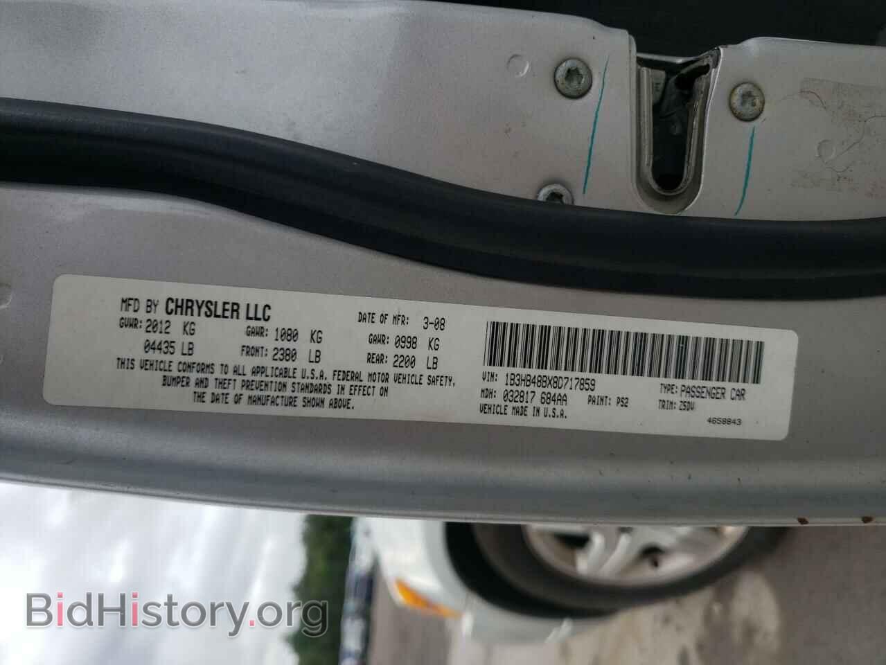2008 DODGE CALIBER - VIN: 1B3HB48BX8D717859 - Фото 10