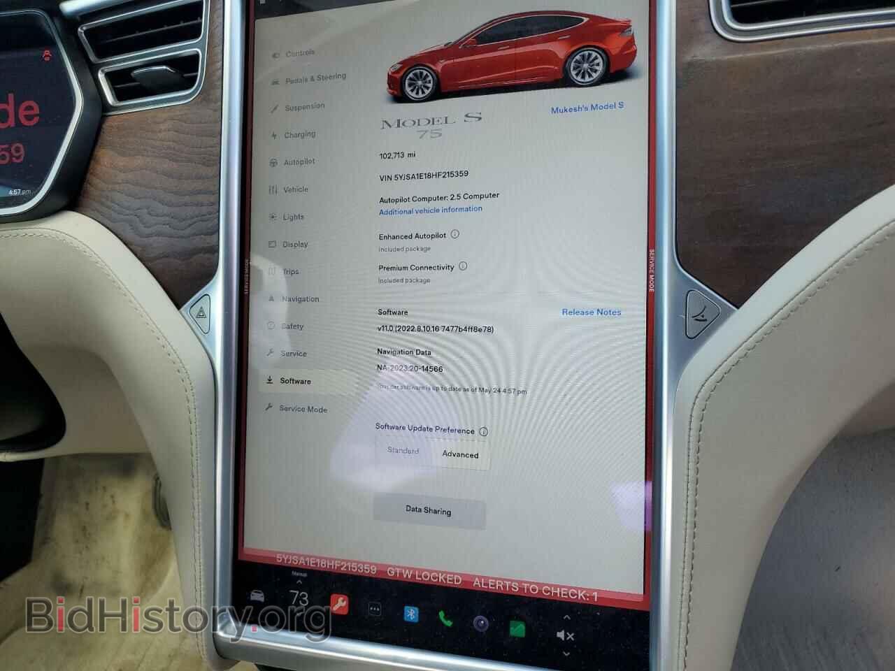 2017 TESLA MODEL S - VIN: 5YJSA1E18HF215359 - Photo 9