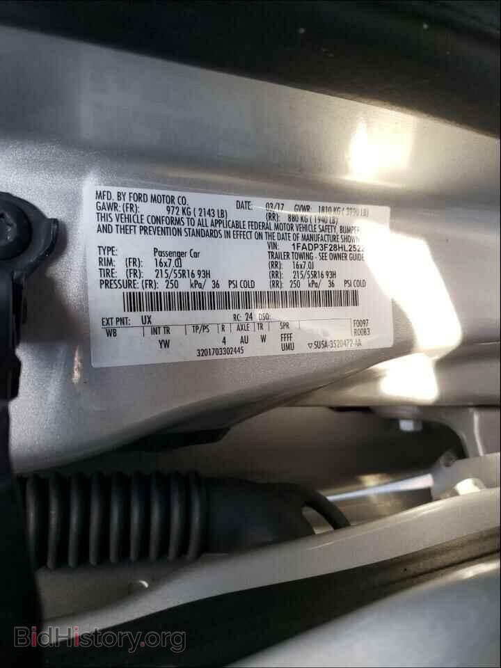 2017 FORD FOCUS - VIN: 1FADP3F28HL252232 - Фото 10