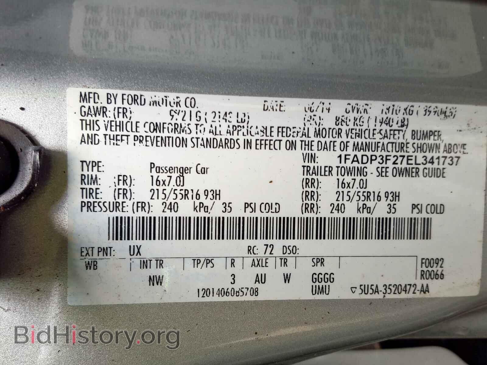 2014 FORD FOCUS - VIN: 1FADP3F27EL341737 - Photo 10