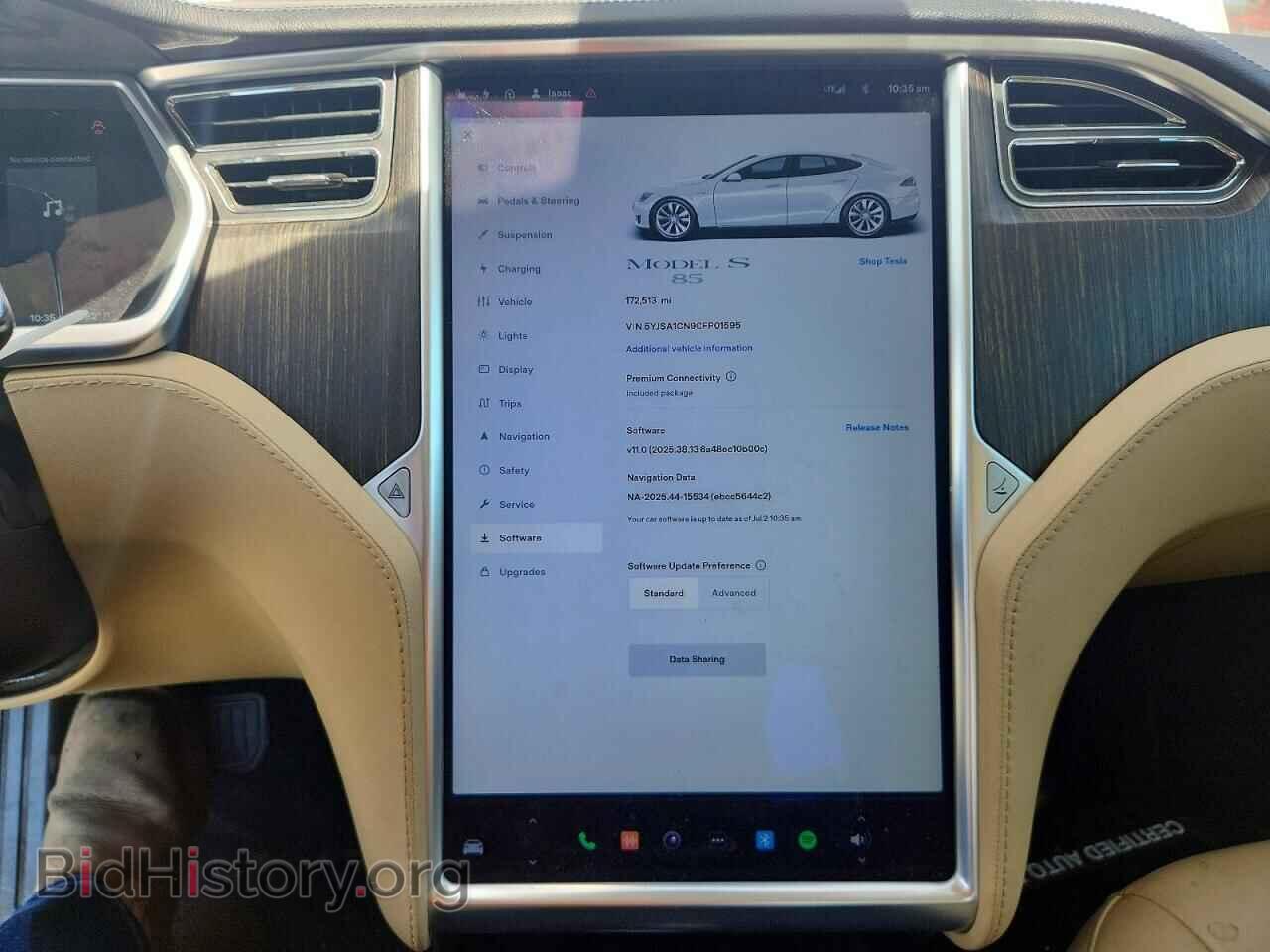 2012 TESLA MODEL S - VIN: 5YJSA1CN9CFP01595 - Photo 9
