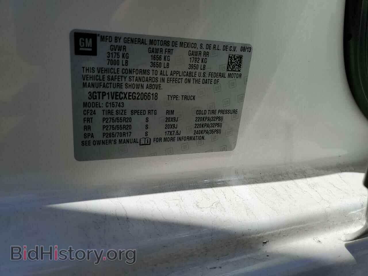 2014 GMC SIERRA - VIN: 3GTP1VECXEG206618 - Photo 12