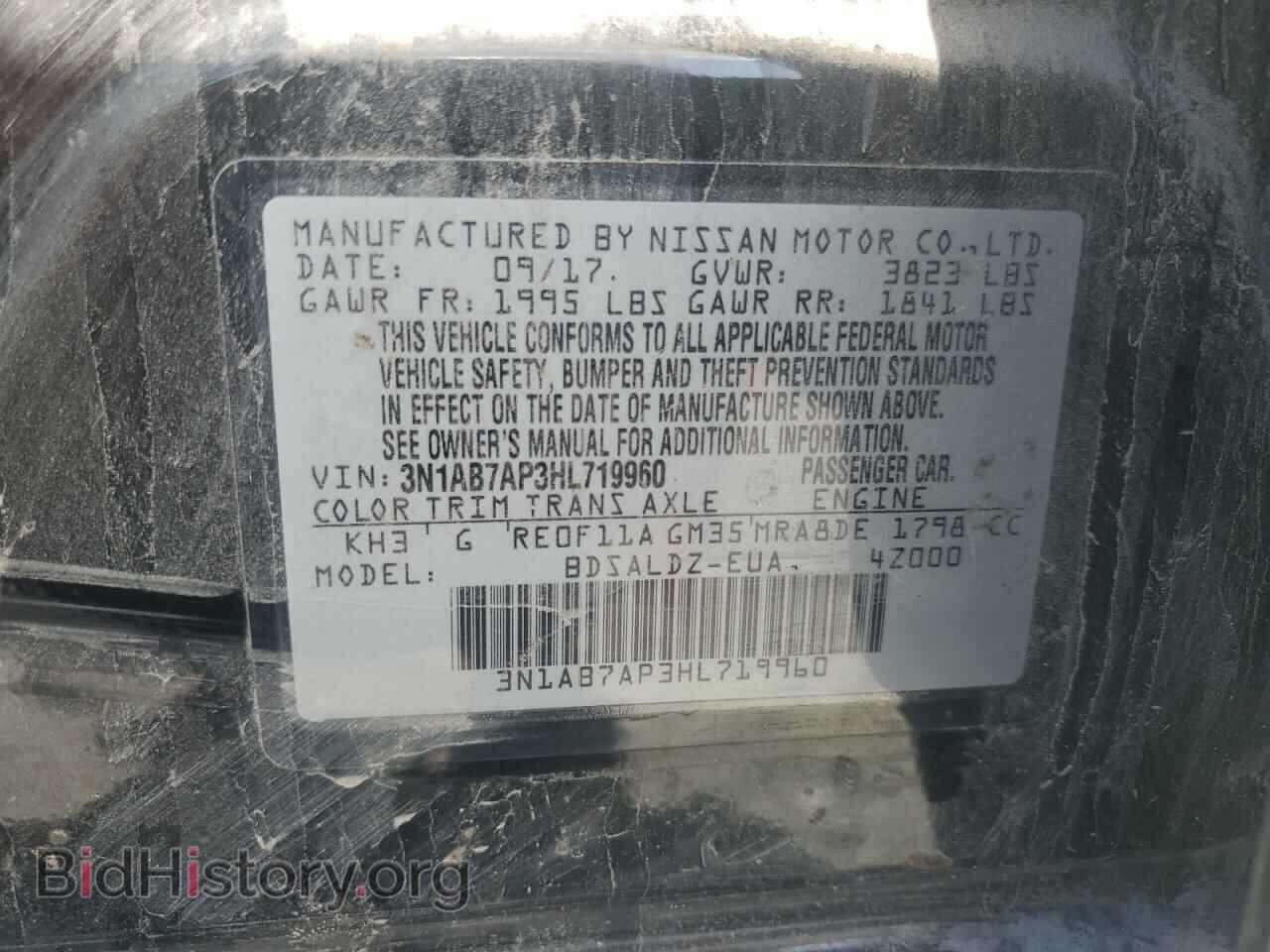 2017 NISSAN SENTRA - VIN: 3N1AB7AP3HL719960 - Фото 13