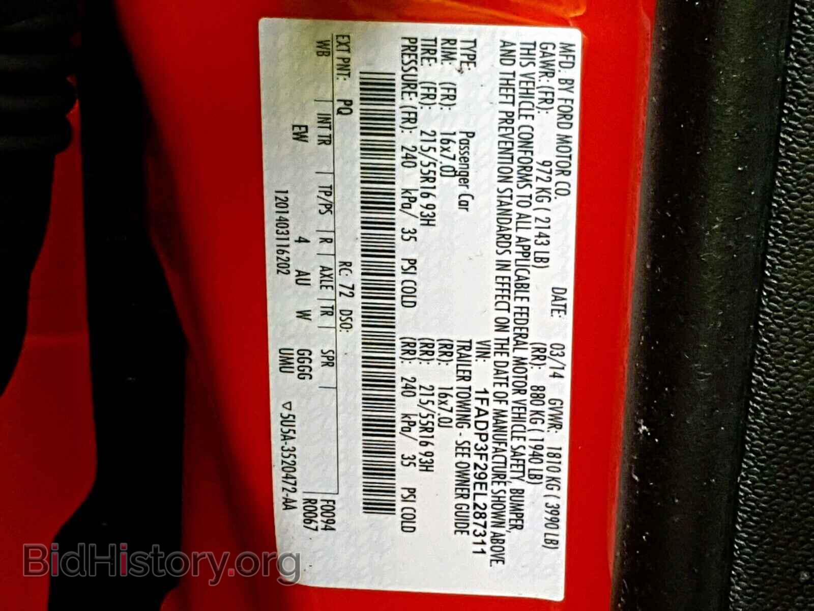2014 FORD FOCUS SE - VIN: 1FADP3F29EL287311 - Фото 10