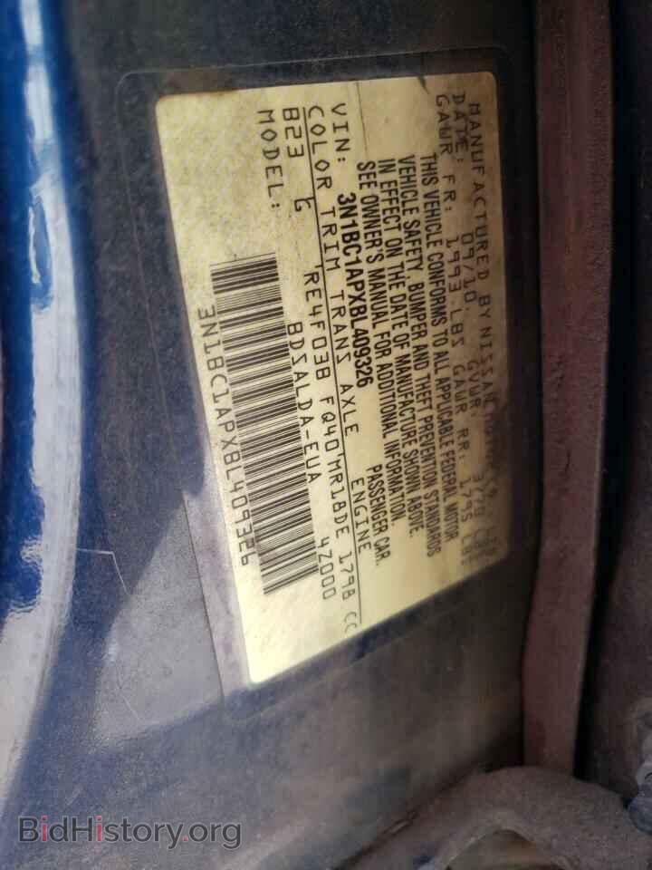2011 NISSAN VERSA - VIN: 3N1BC1APXBL409326 - Фото 10