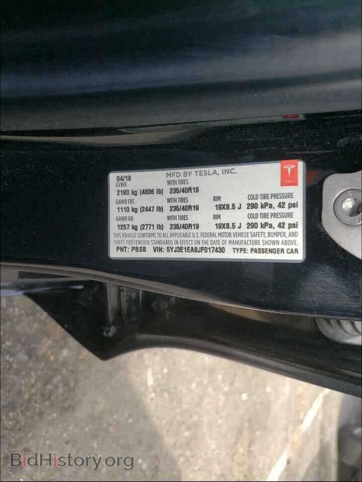 2018 TESLA MODEL 3 - VIN: 5YJ3E1EA8JF017430 - Photo 10