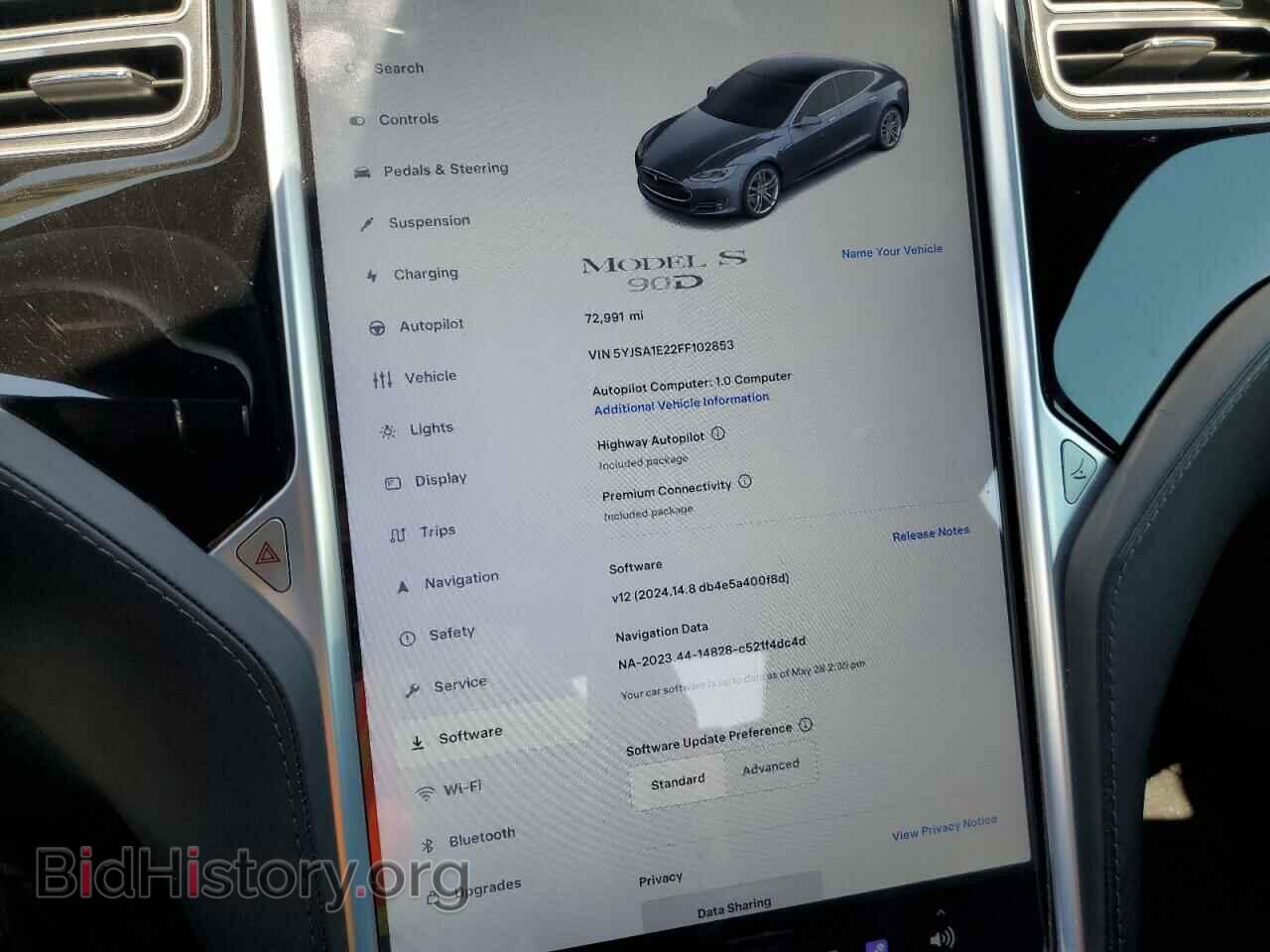 2015 TESLA MODEL S - VIN: 5YJSA1E22FF102853 - Photo 9