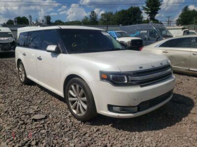 2013 Ford FLEX Flex Limit, белый — VIN 2FMGK5D82DBD12665, Copart