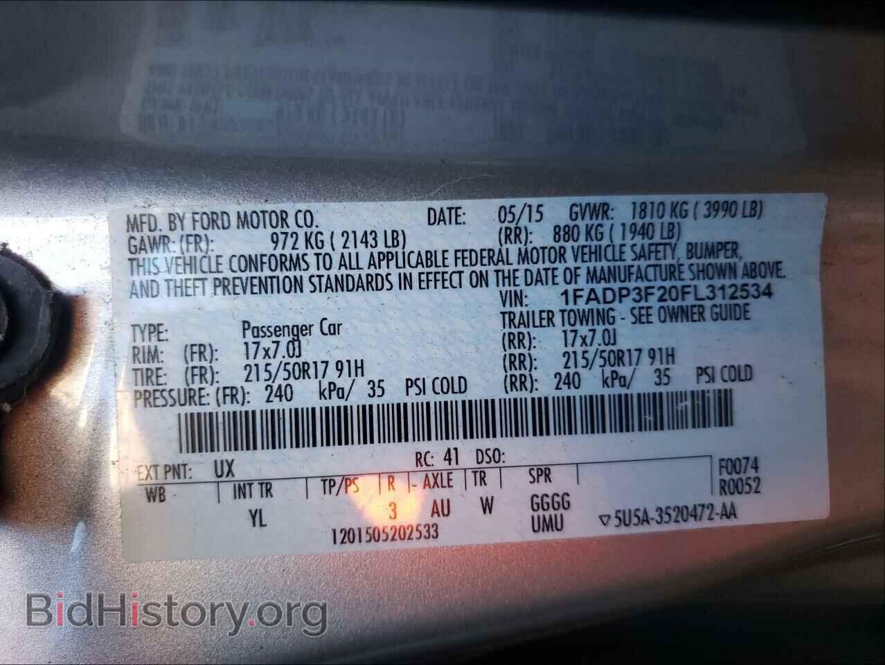 2015 FORD FOCUS - VIN: 1FADP3F20FL312534 - Photo 10