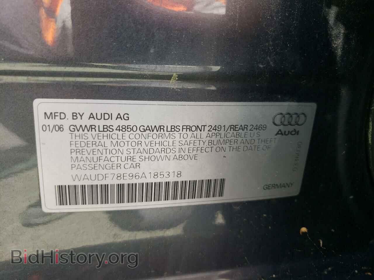 2006 AUDI A4 - VIN: WAUDF78E96A185318 - Фото 12
