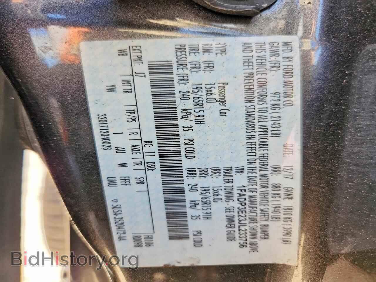 2018 FORD FOCUS - VIN: 1FADP3E23JL233756 - Photo 13