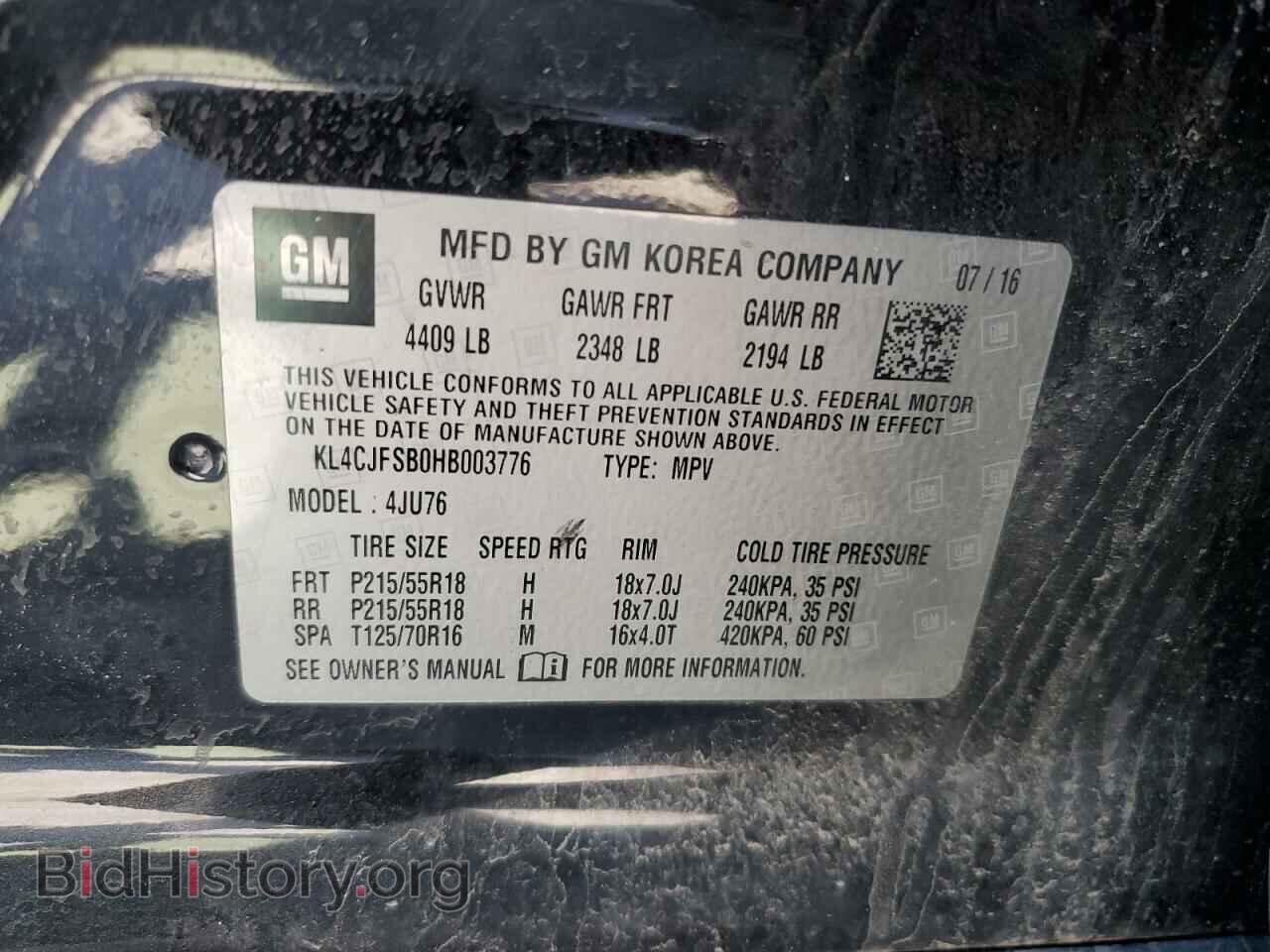 2017 BUICK ENCORE - VIN: KL4CJFSB0HB003776 - Photo 12