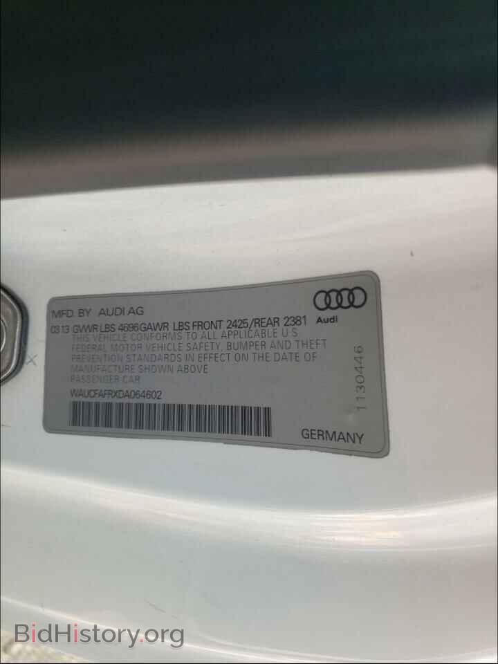 2013 AUDI A5 - VIN: WAUCFAFRXDA064602 - Photo 10