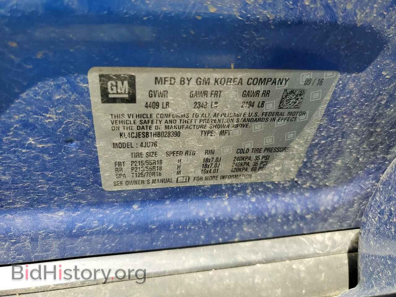 2017 BUICK ENCORE - VIN: KL4CJESB1HB028390 - Фото 13