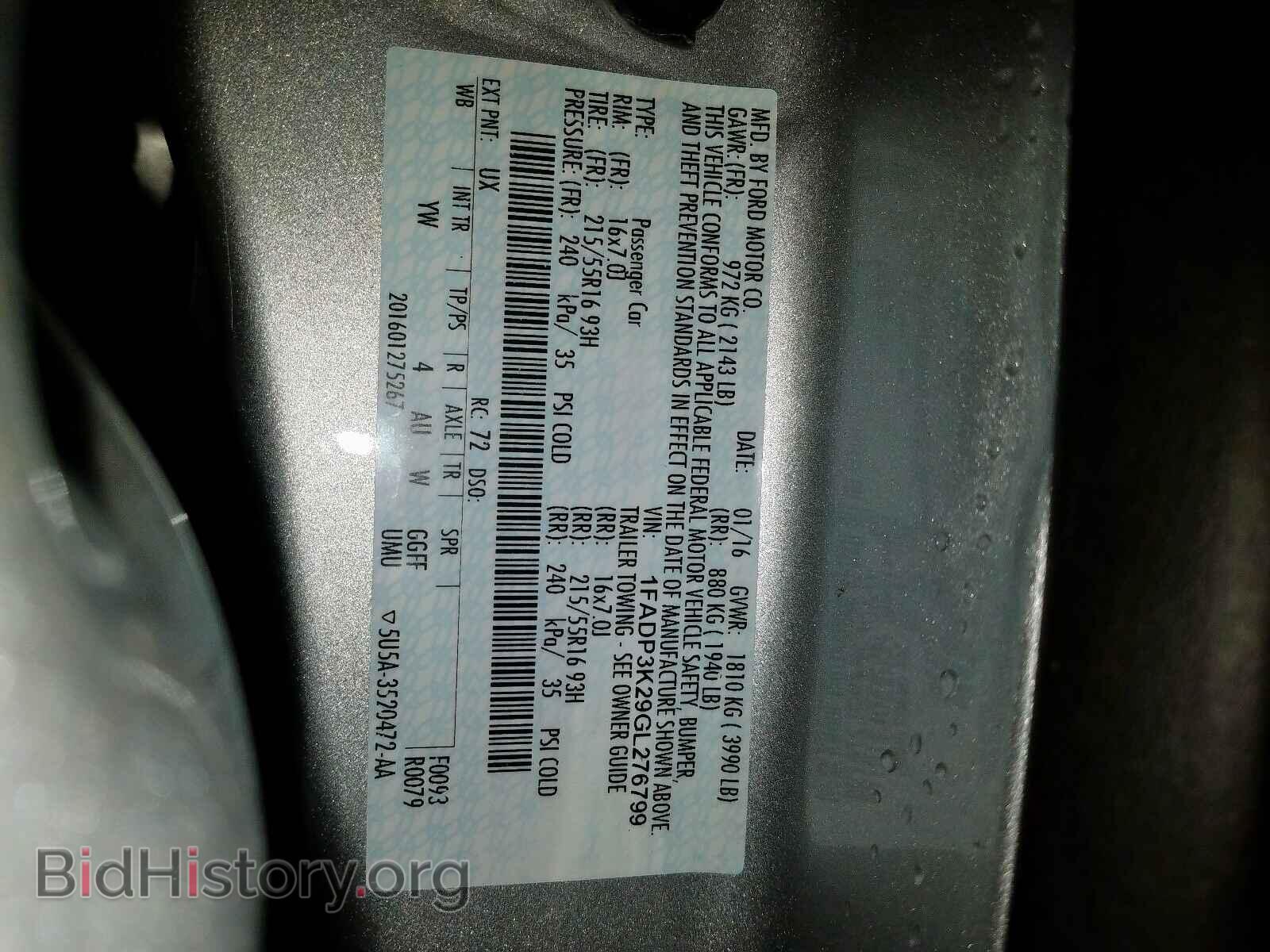2016 FORD FOCUS SE - VIN: 1FADP3K29GL276799 - Фото 10