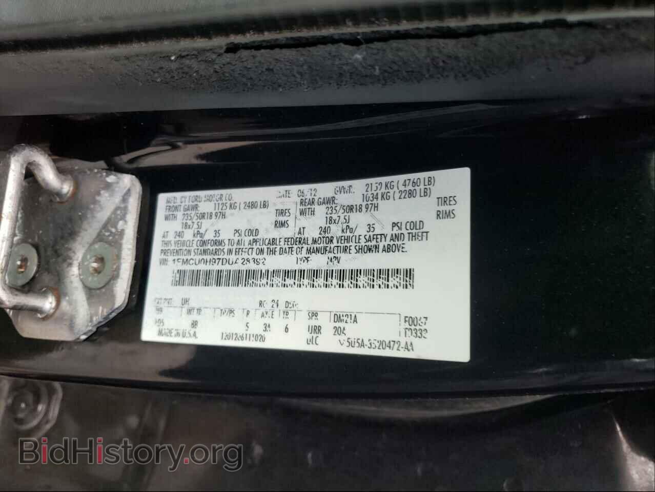 2013 FORD ESCAPE - VIN: 1FMCU0H97DUA28392 - Фото 10