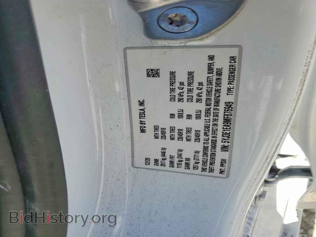 2021 TESLA MODEL 3 - VIN: 5YJ3E1EA9MF876949 - Photo 13