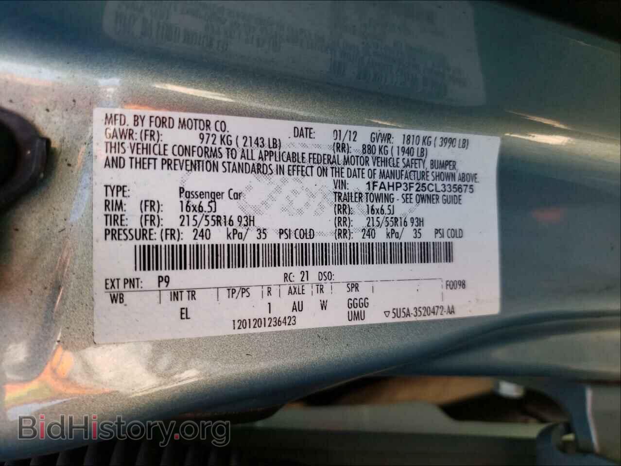 2012 FORD FOCUS - VIN: 1FAHP3F25CL335675 - Photo 10