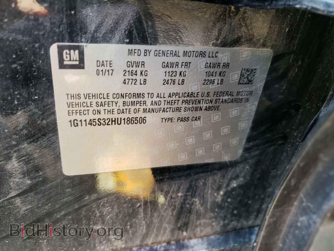2017 CHEVROLET IMPALA - VIN: 1G1145S32HU186506 - Фото 10
