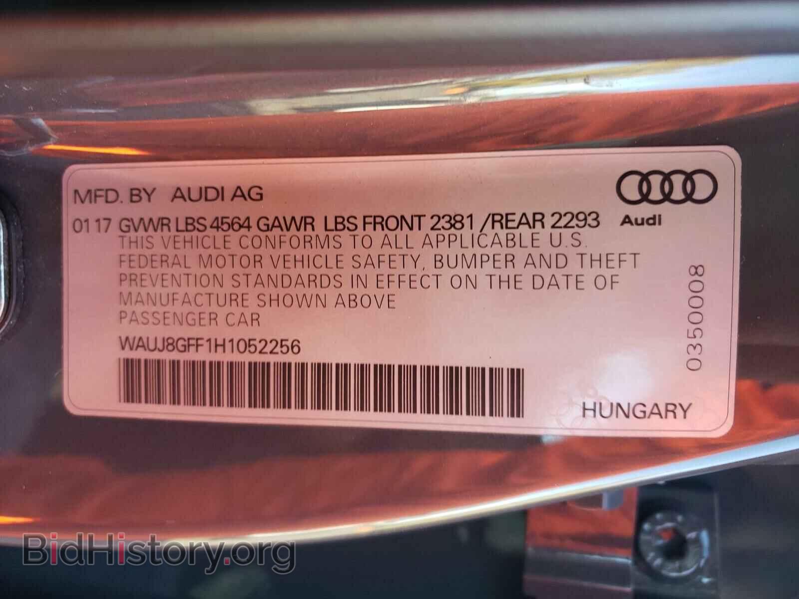 2017 AUDI A3 - VIN: WAUJ8GFF1H1052256 - Фото 10