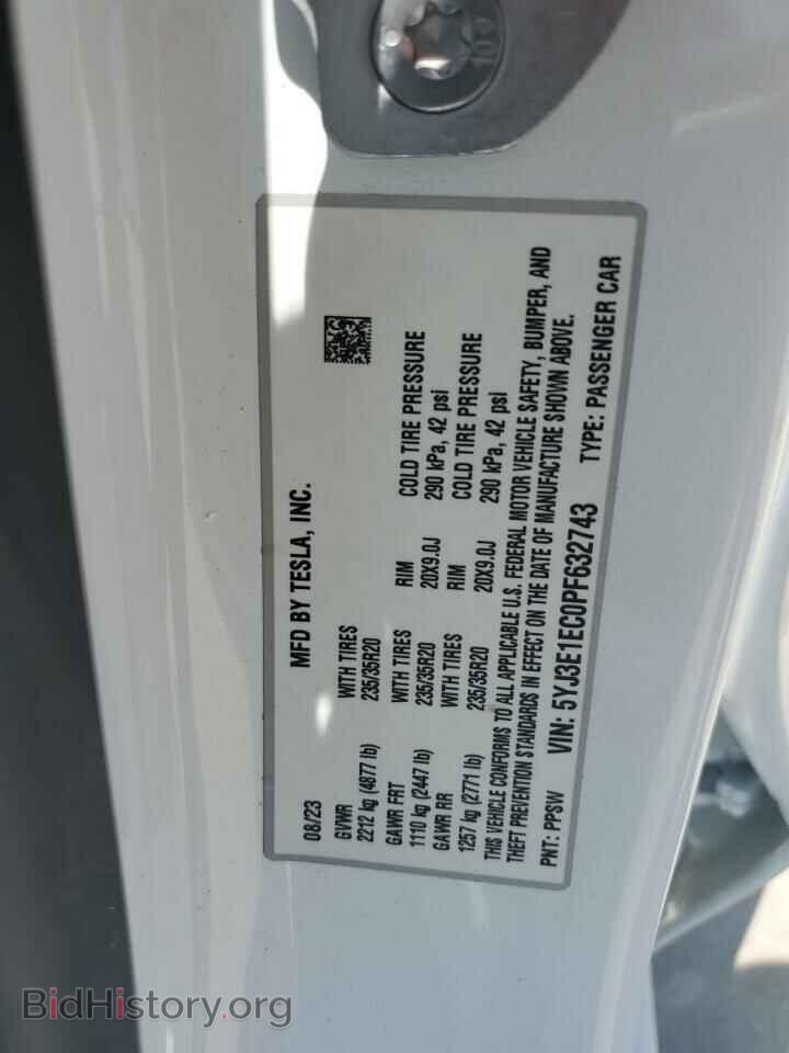 2023 TESLA MODEL 3 - VIN: 5YJ3E1EC0PF632743 - Фото 12