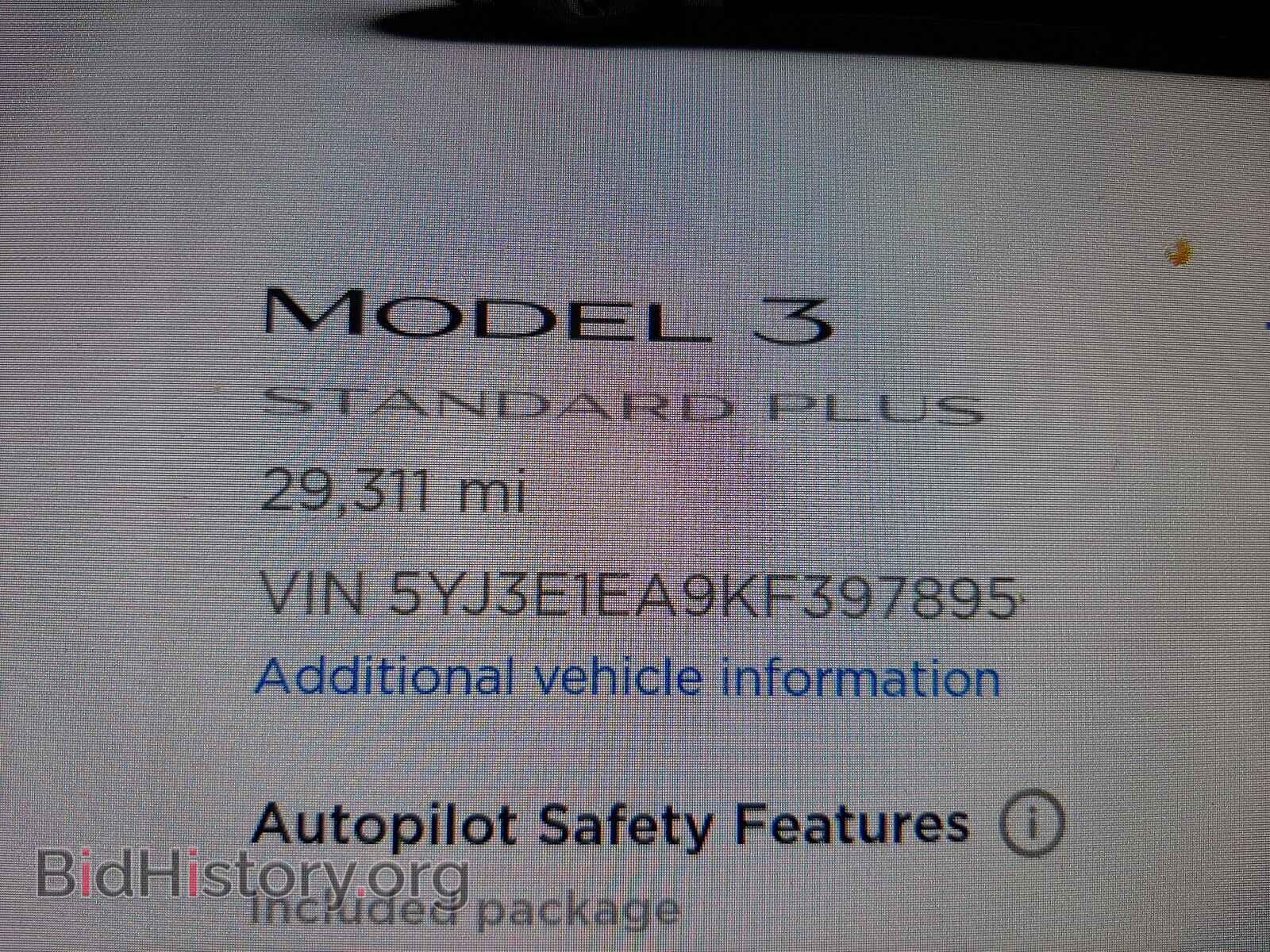 2019 TESLA MODEL 3 - VIN: 5YJ3E1EA9KF397895 - Photo 8