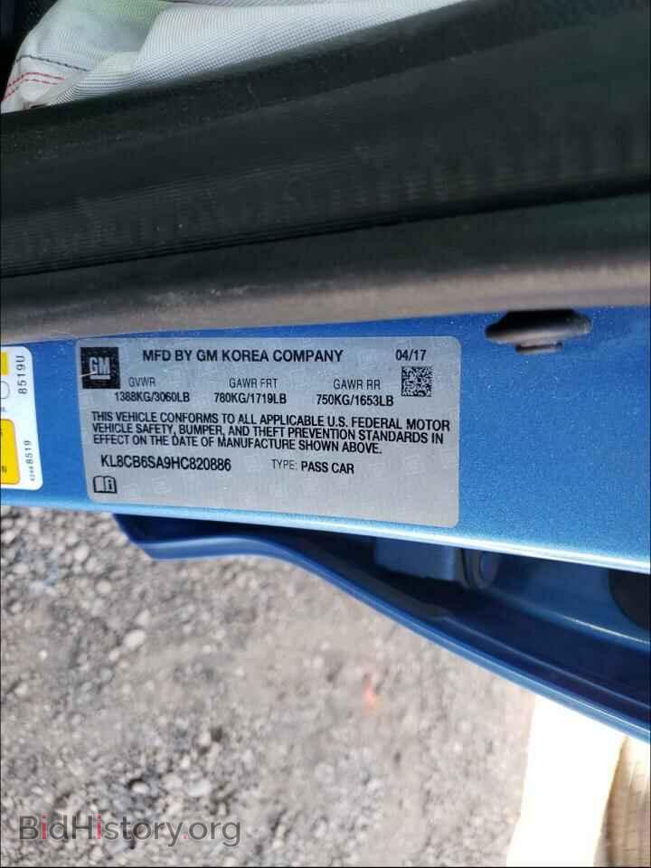2017 CHEVROLET SPARK - VIN: KL8CB6SA9HC820886 - Фото 10