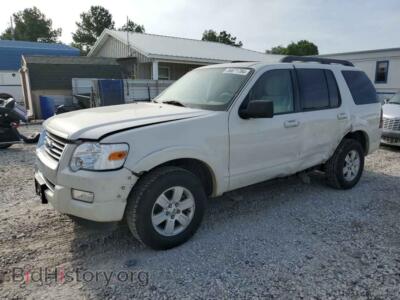 2010 Ford EXPLORER XLT, white — VIN 1FMEU7DE2AUA35444, Copart