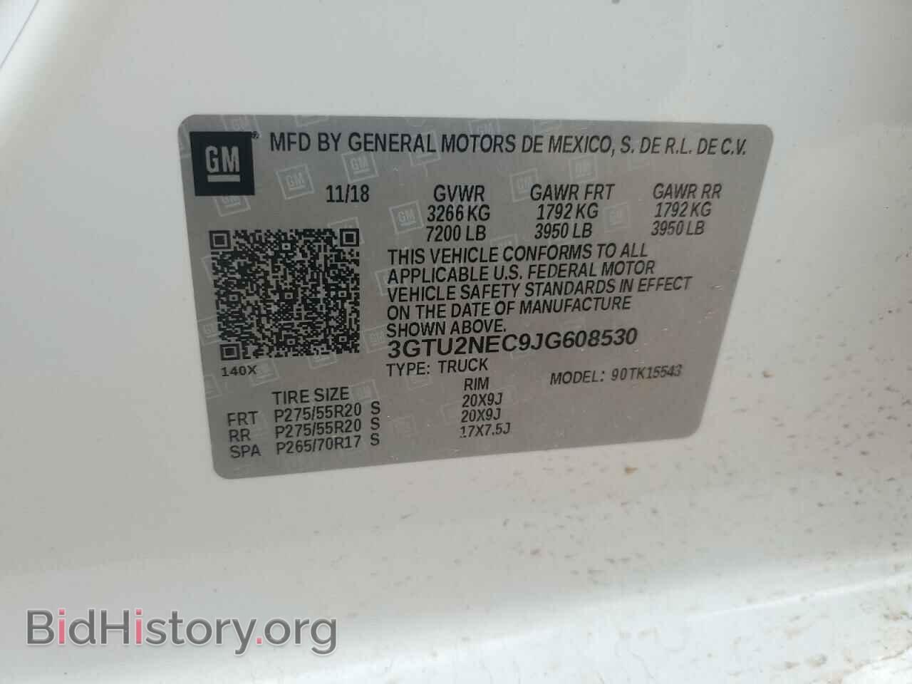 2018 GMC SIERRA - VIN: 3GTU2NEC9JG608530 - Фото 12