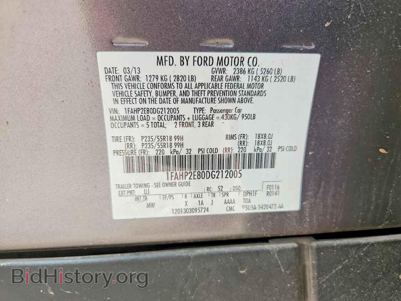 2013 FORD TAURUS - VIN: 1FAHP2E80DG212005 - Photo 12