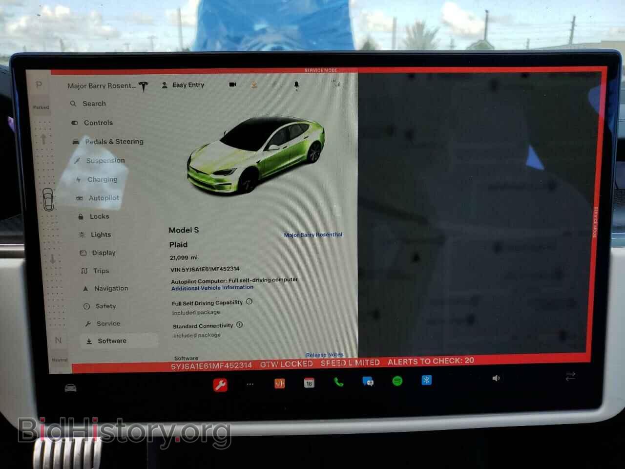 2021 TESLA MODEL S - VIN: 5YJSA1E61MF452314 - Photo 9