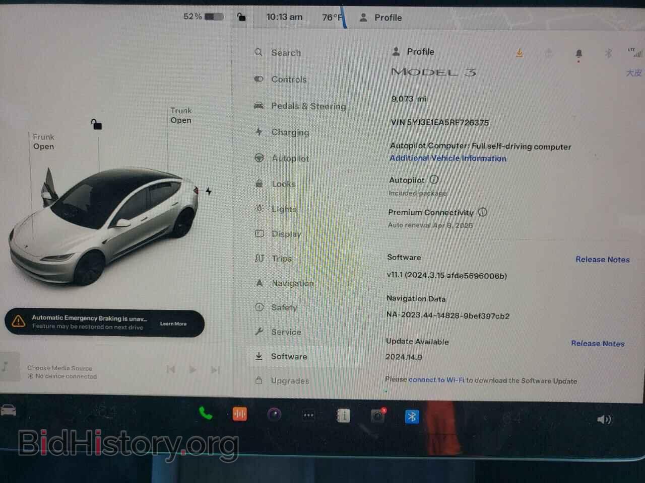 2024 TESLA MODEL 3 - VIN: 5YJ3E1EA5RF726375 - Photo 9