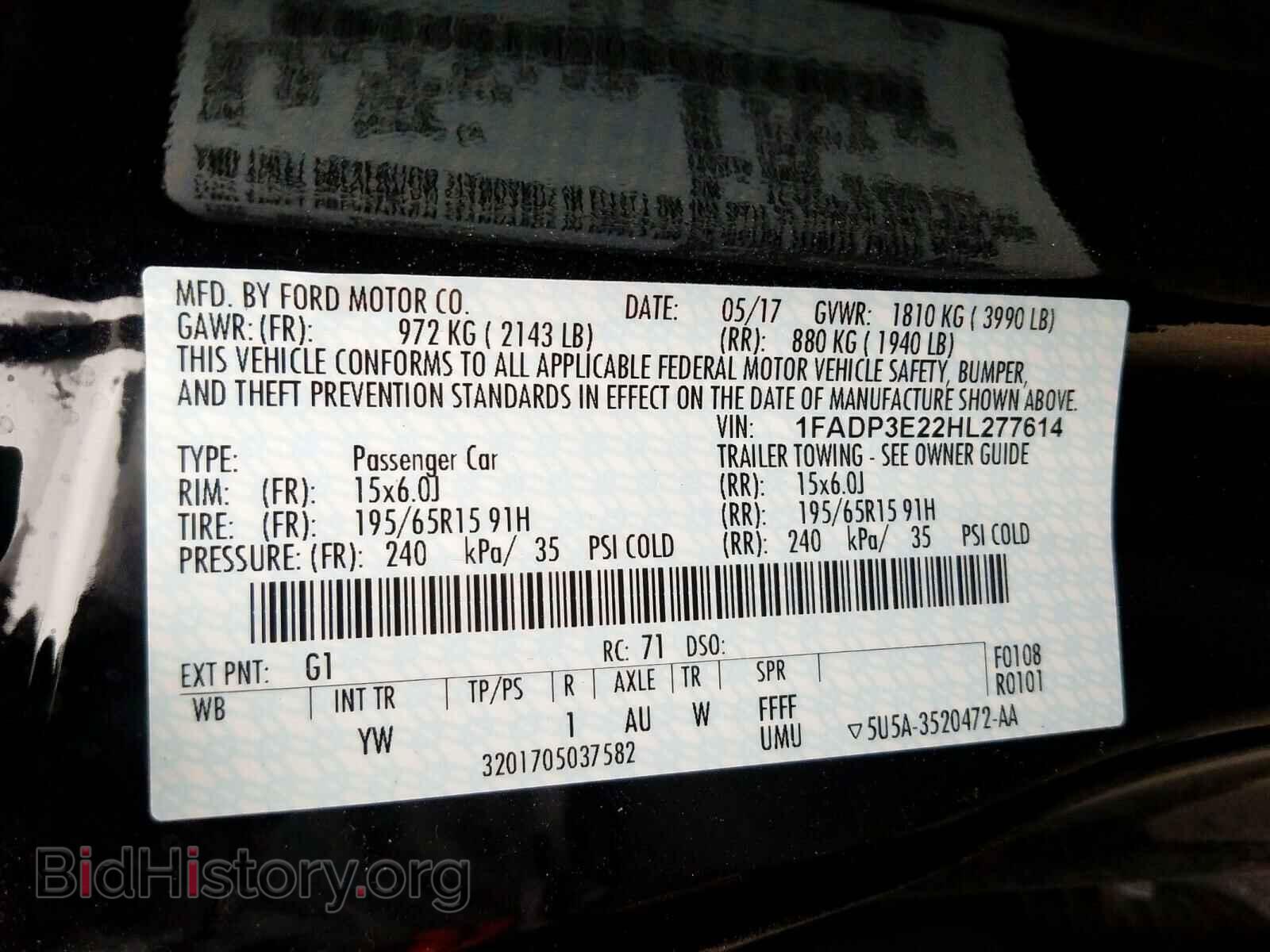 2017 FORD FOCUS - VIN: 1FADP3E22HL277614 - Photo 10