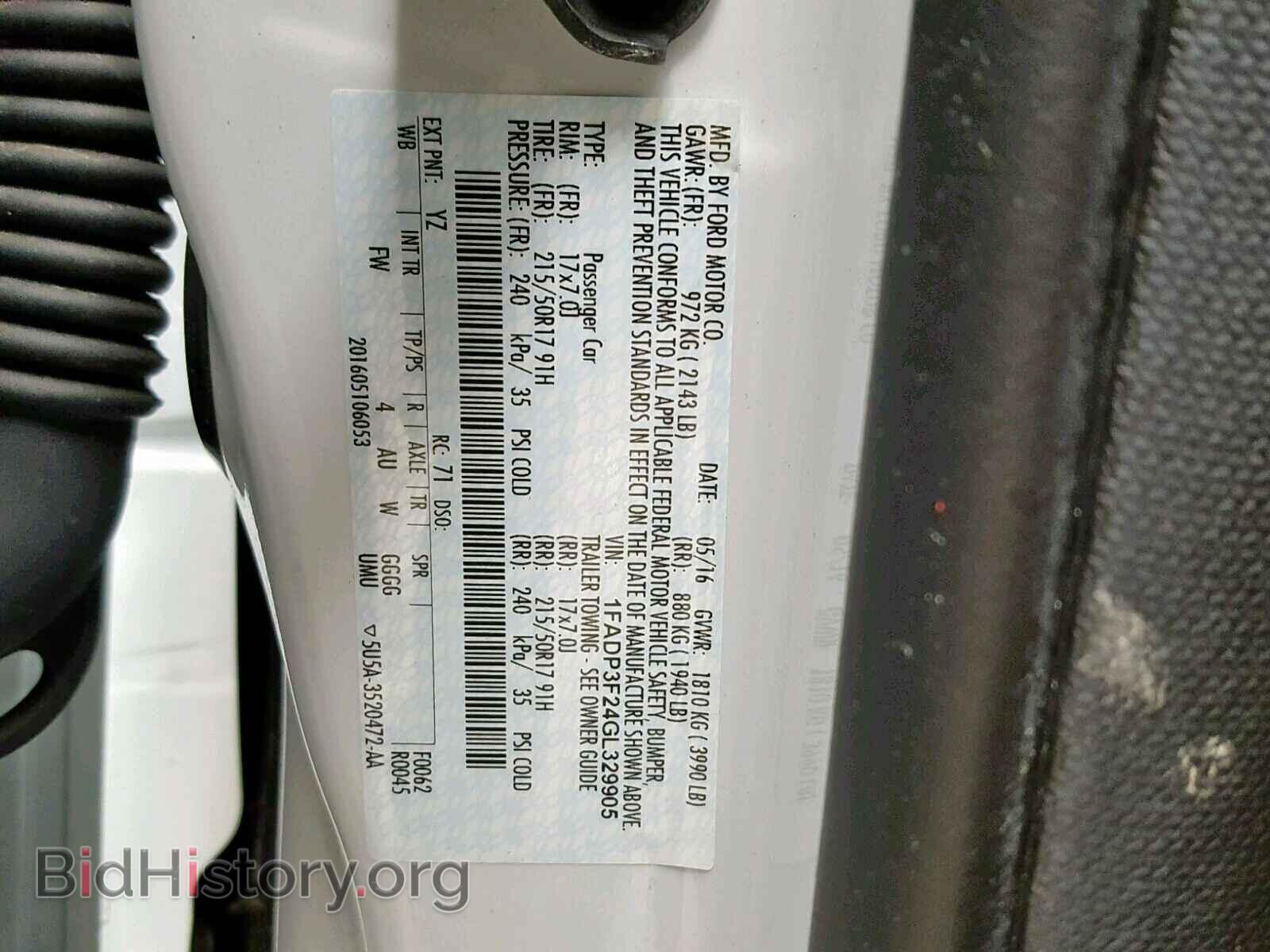 2016 FORD FOCUS - VIN: 1FADP3F24GL329905 - Фото 10