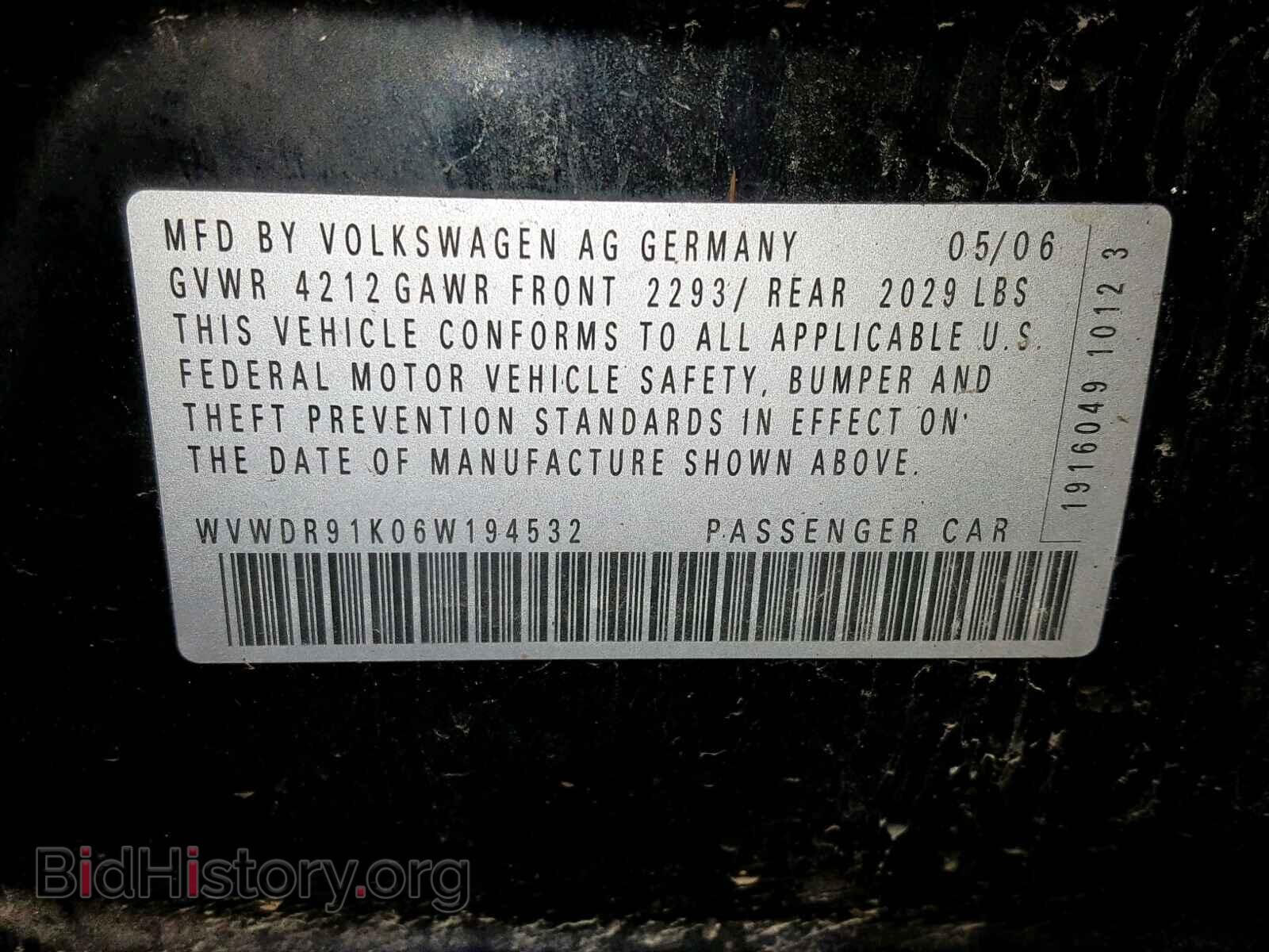 2006 VOLKSWAGEN RABBIT - VIN: WVWDR91K06W194532 - Фото 10