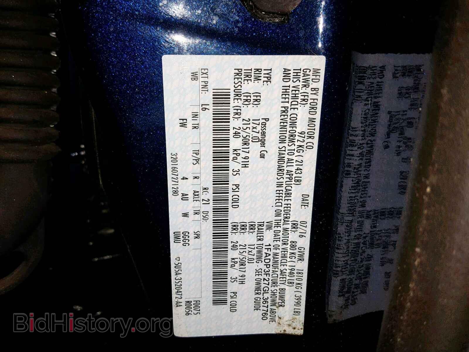 2016 FORD FOCUS SE - VIN: 1FADP3F27GL367760 - Фото 10
