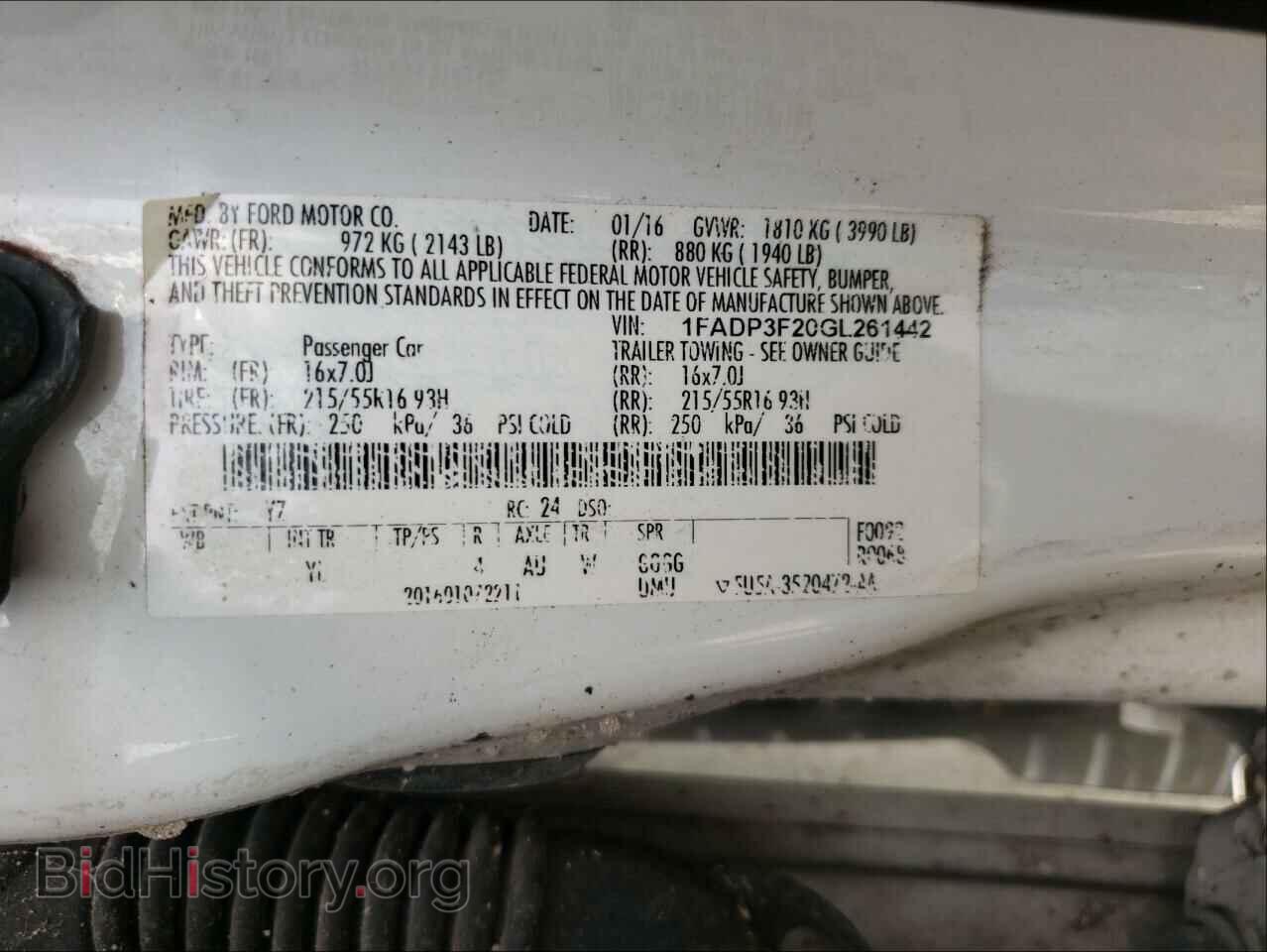 2016 FORD FOCUS - VIN: 1FADP3F20GL261442 - Фото 10