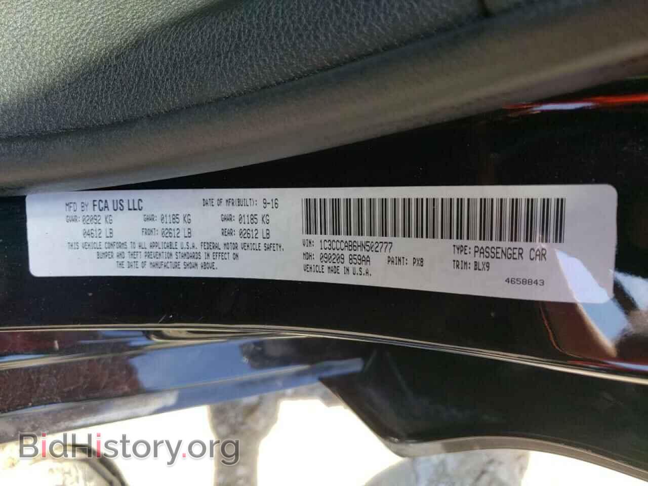 2017 CHRYSLER 200 - VIN: 1C3CCCAB6HN502777 - Фото 10