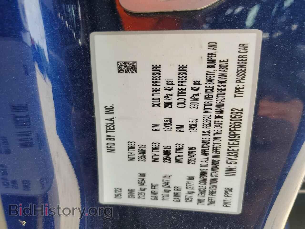 2023 TESLA MODEL 3 - VIN: 5YJ3E1EA9PF650592 - Фото 12