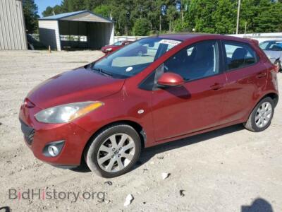 2014 Mazda 2 Touring, бордовый — VIN JM1DE1LYXE0174854, Copart